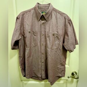 Cabela's Men's Casual Button Down Work Shirt in Grape size large